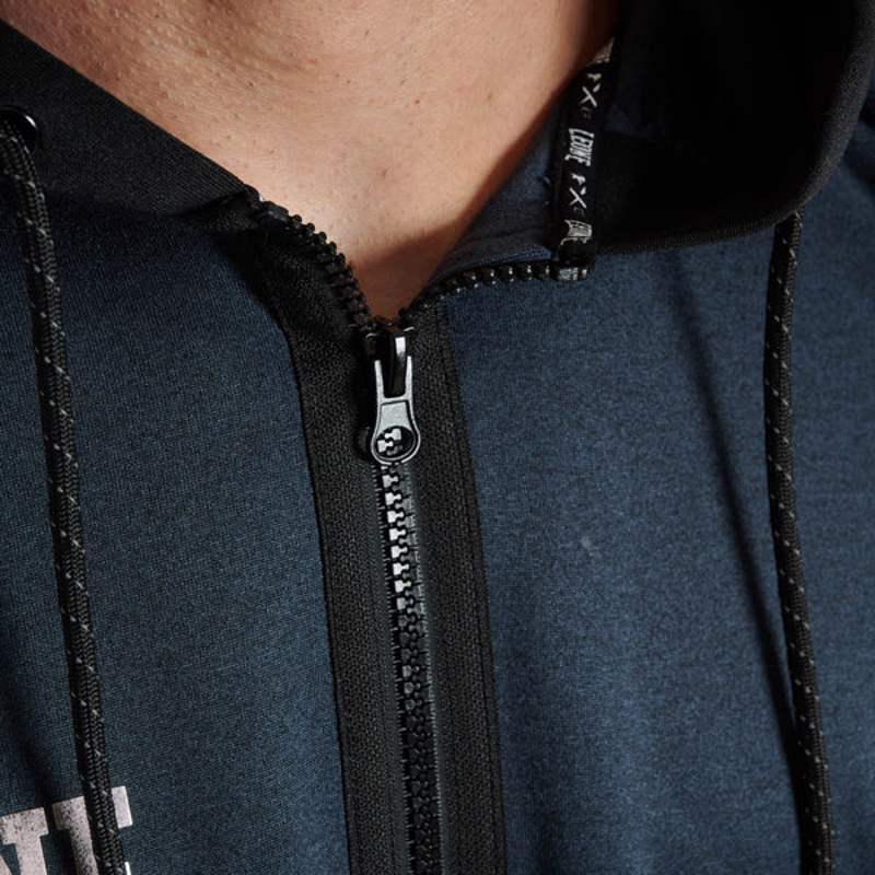 LEONE HOODED SWEATSHIRT MELANGE - blue